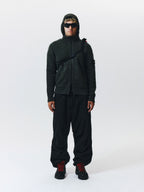 Stone Island Khaki Knit Nylon Hoodie Zip Up