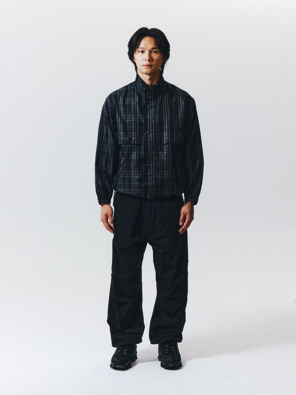 Burberry Black Nova Check Zip Up Jacket