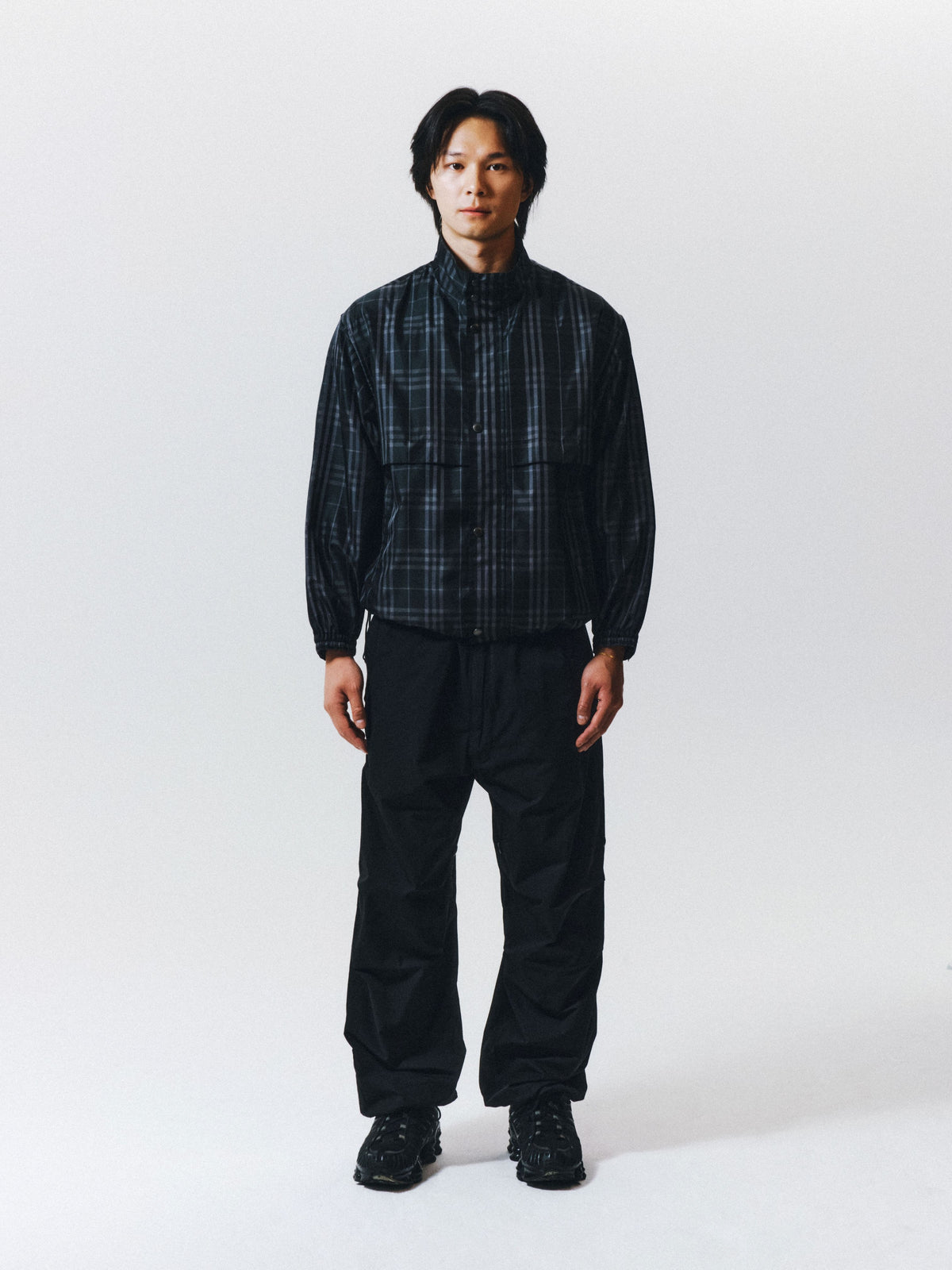 Burberry Black Nova Check Zip Up Jacket