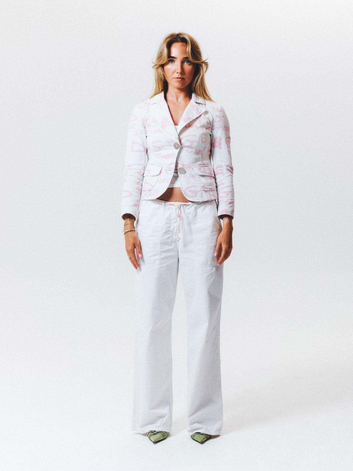 Vintage D&G Pink and White Blazer