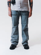 Diesel Grey Denim Baggy Straight Faded Jeans