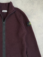 AW02 Stone Island Waffle Knit Zip Up