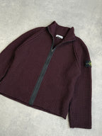 AW02 Stone Island Waffle Knit Zip Up