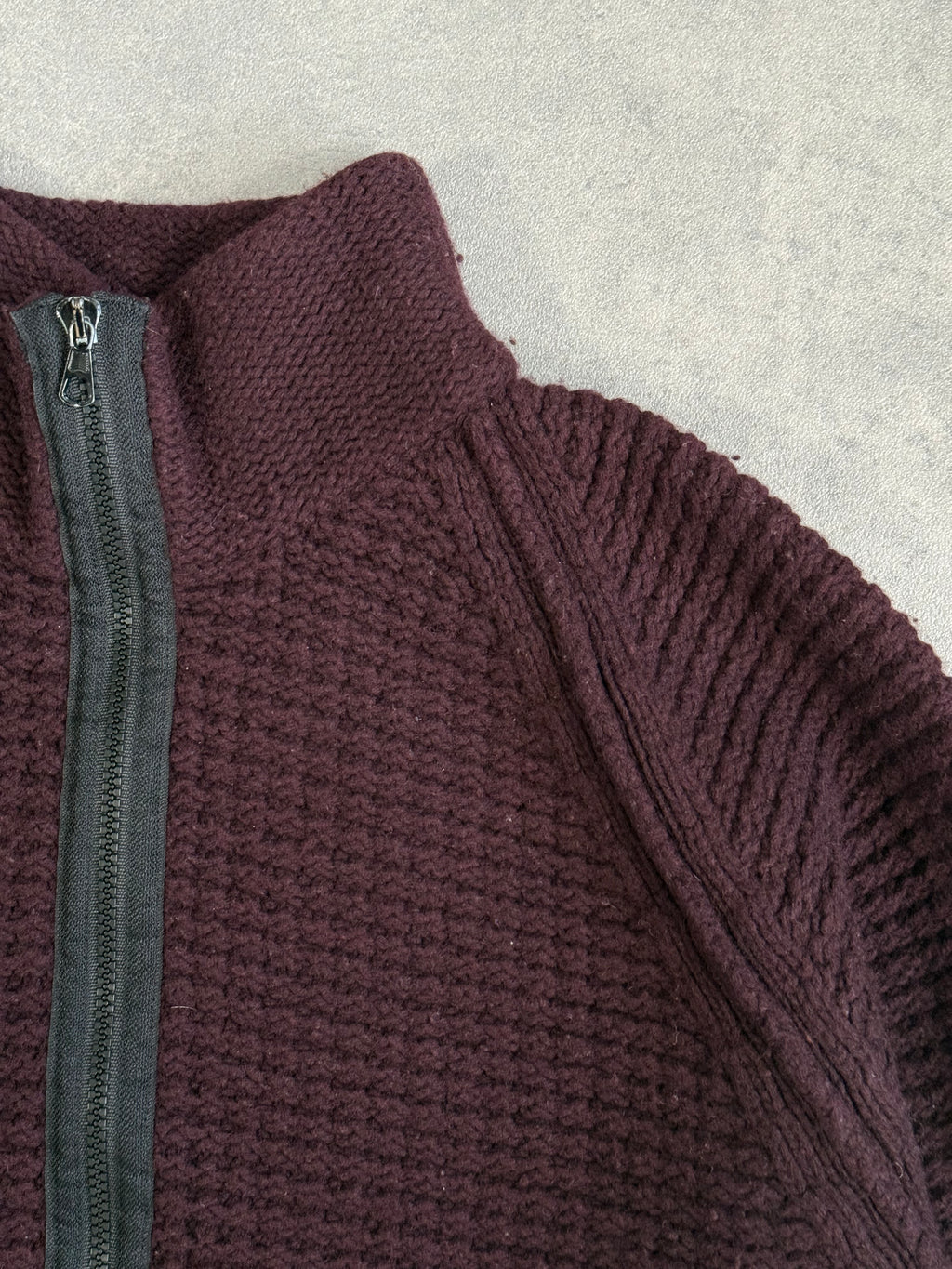 AW02 Stone Island Waffle Knit Zip Up