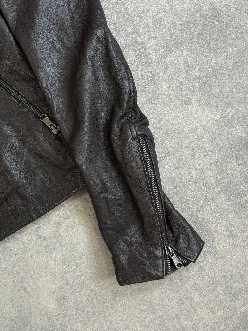 Vintage Y2K Leather Biker Jacket.