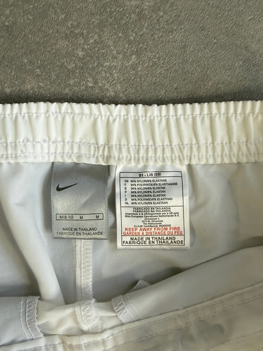 Nike Silver Tag White Baggy Trousers