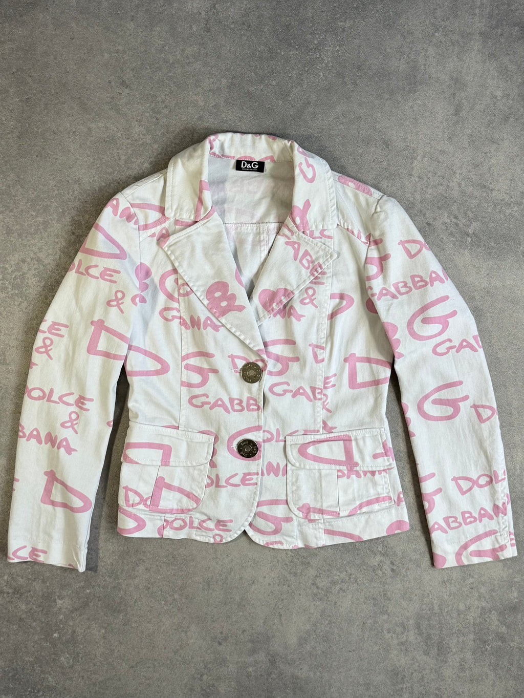 Vintage D&G Pink and White Blazer