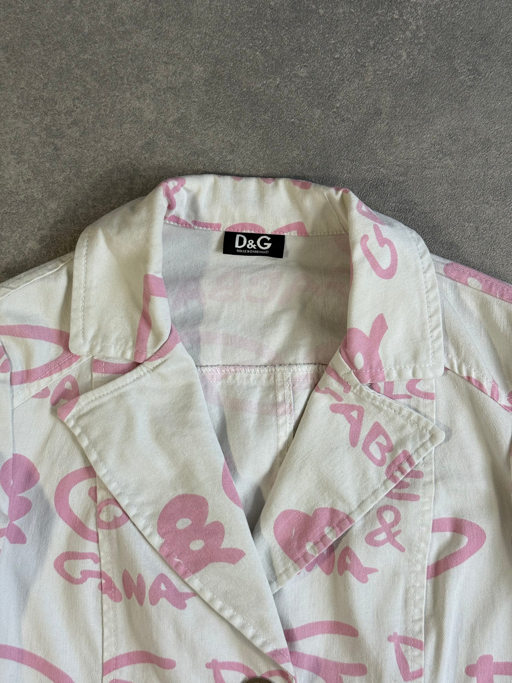 Vintage D&G Pink and White Blazer