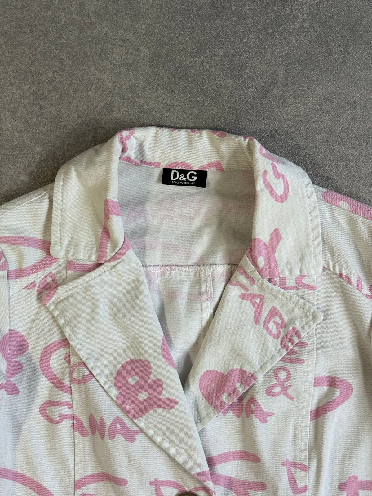 Vintage D&G Pink and White Blazer