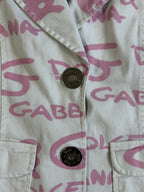 Vintage D&G Pink and White Blazer