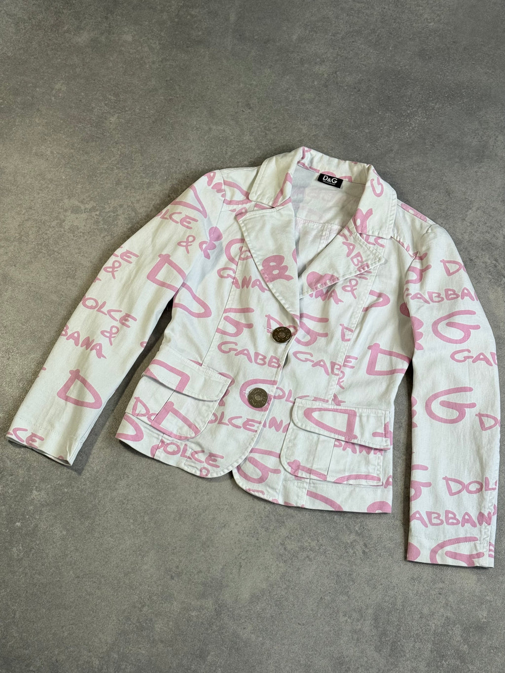 Vintage D&G Pink and White Blazer