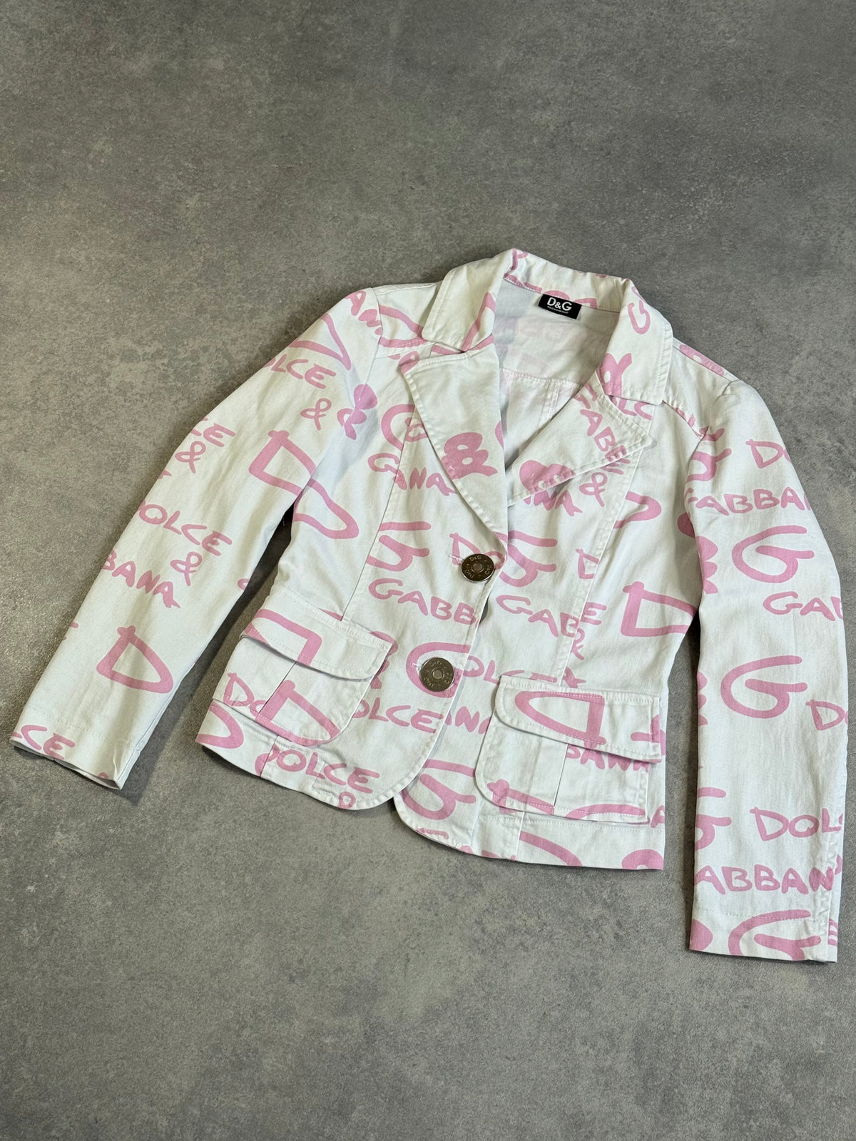 Vintage D&G Pink and White Blazer