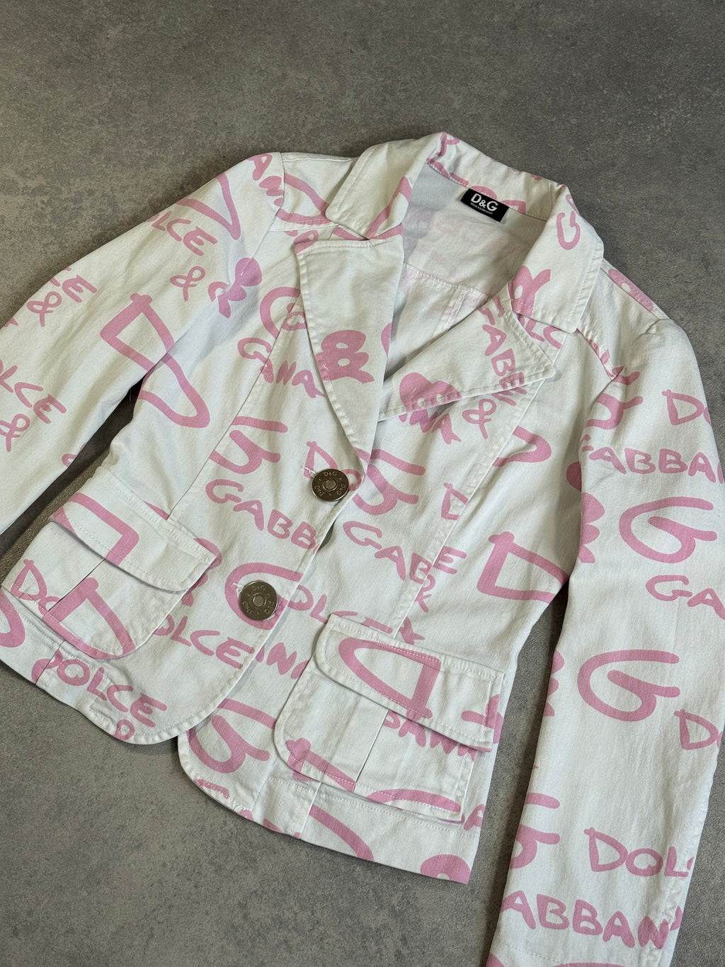 Vintage D&G Pink and White Blazer