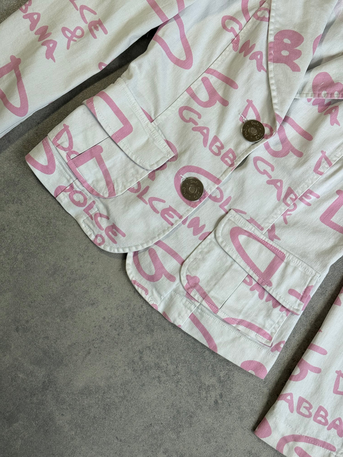 Vintage D&G Pink and White Blazer