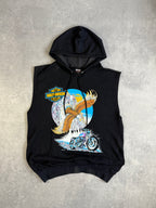 Vintage 90s Harley Davidson Eagle Sleeveless Hoodie