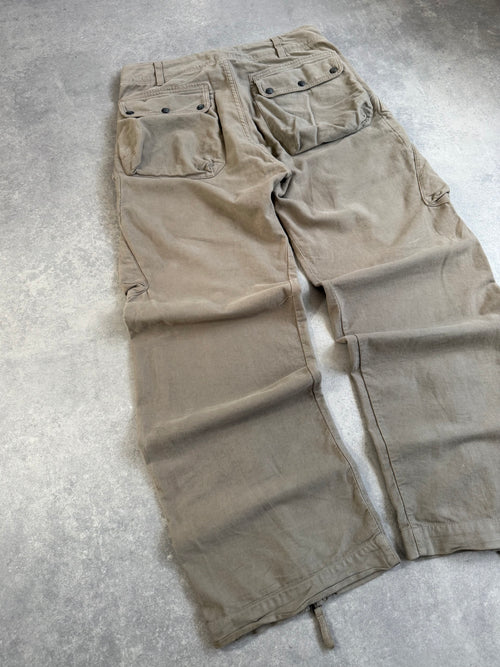 Early 2000s Diesel Baggy Cargo Asymmetrical Zipper Trousers
