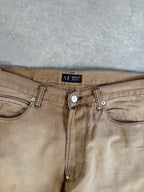 Armani Jeans Patchwork Buckle Back Trousers