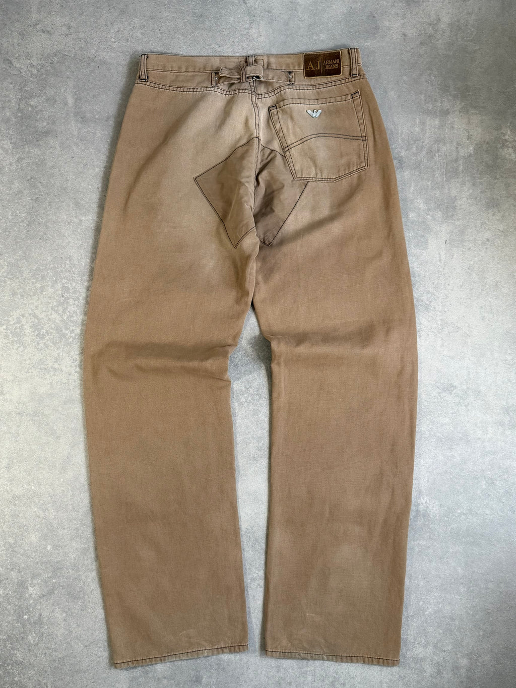 Armani Jeans Patchwork Buckle Back Trousers