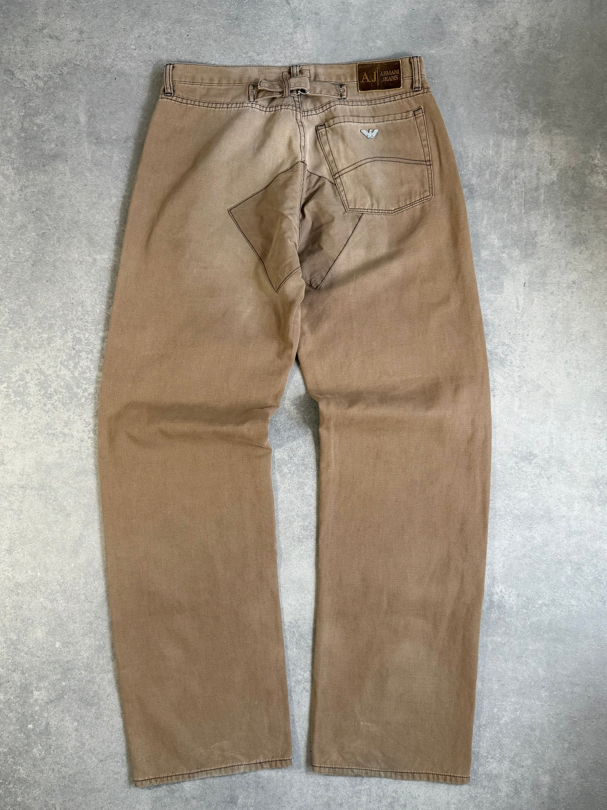 Armani Jeans Patchwork Buckle Back Trousers