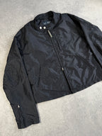 Vintage Armani Jeans Nylon Collar Double Button Closure Zip Up Jacket