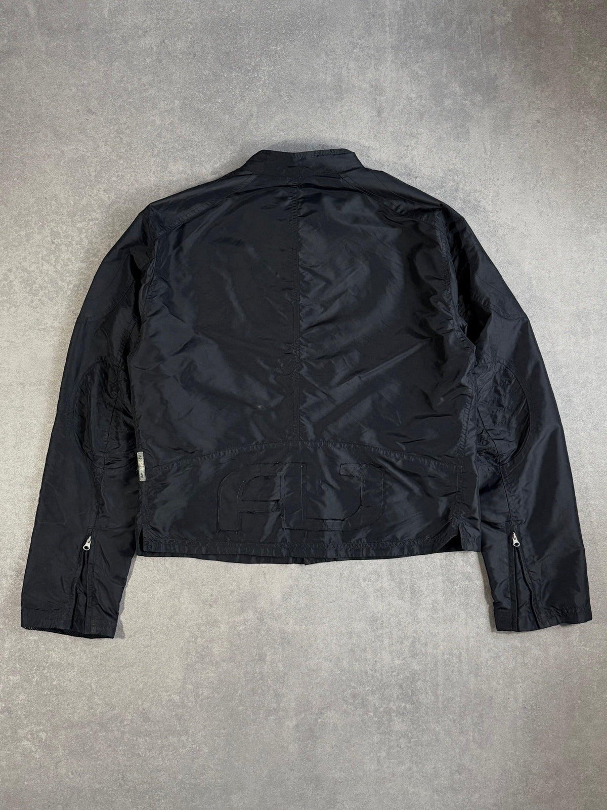 Vintage Armani Jeans Nylon Collar Double Button Closure Zip Up Jacket