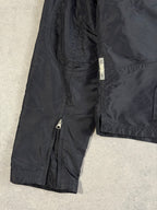 Vintage Armani Jeans Nylon Collar Double Button Closure Zip Up Jacket