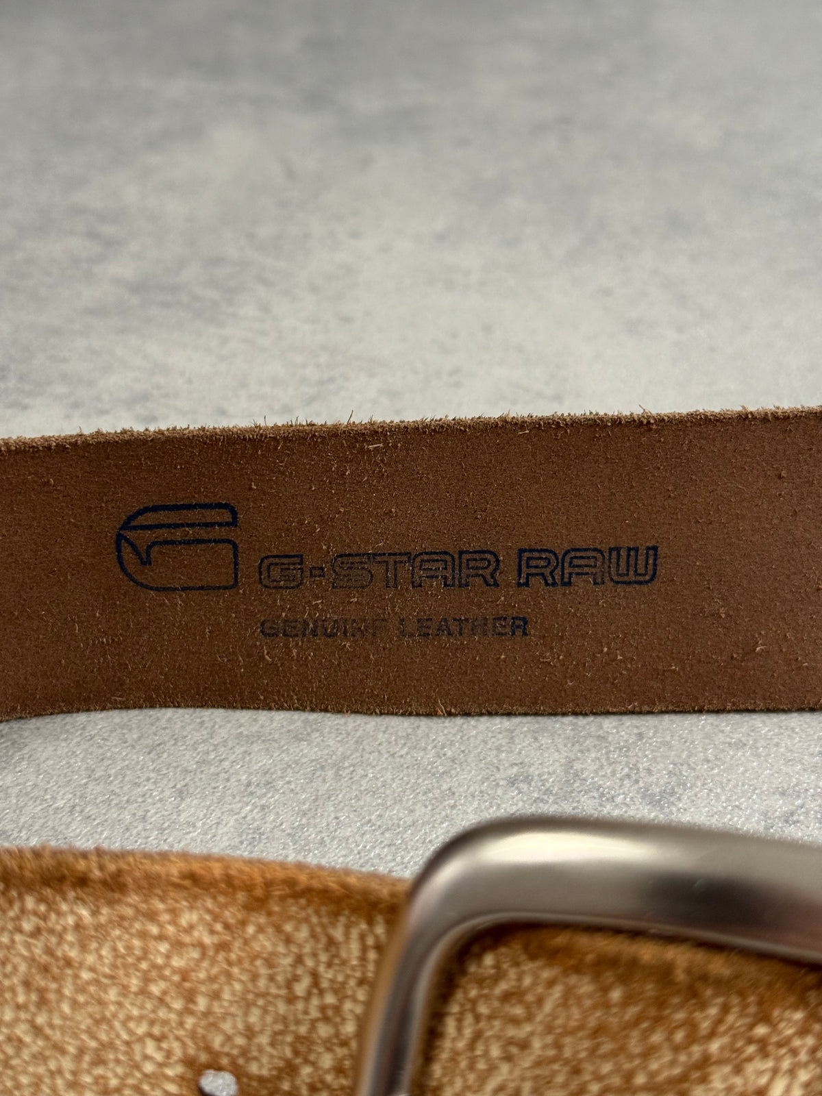 Vintage G STAR RAW 100% Leather Cracked Effect Belt