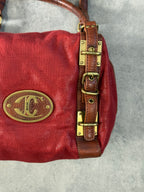 Vintage Just Cavalli 2009 Red Shoulder Bag.