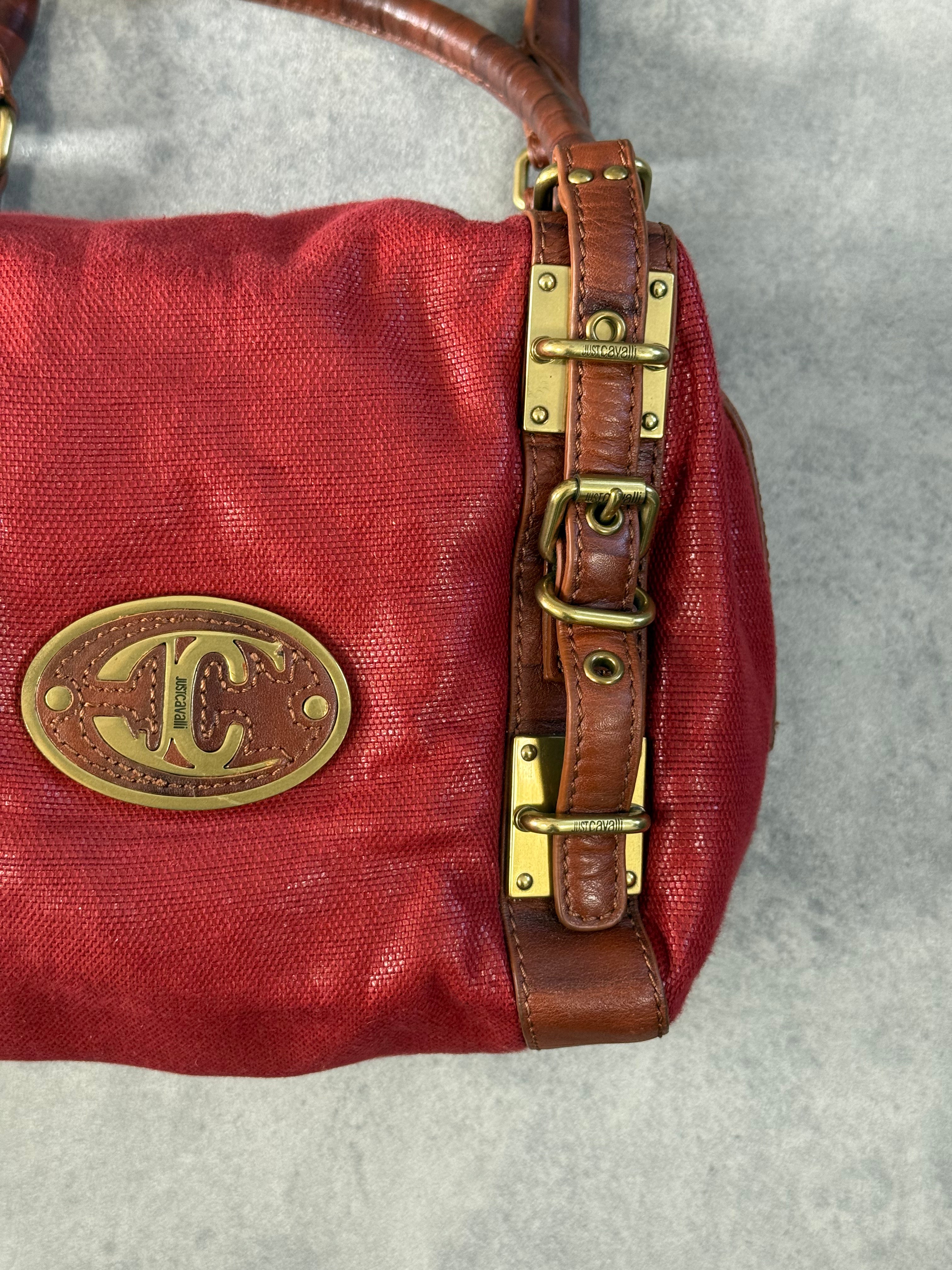 Vintage Just Cavalli 2009 Red Shoulder Bag.
