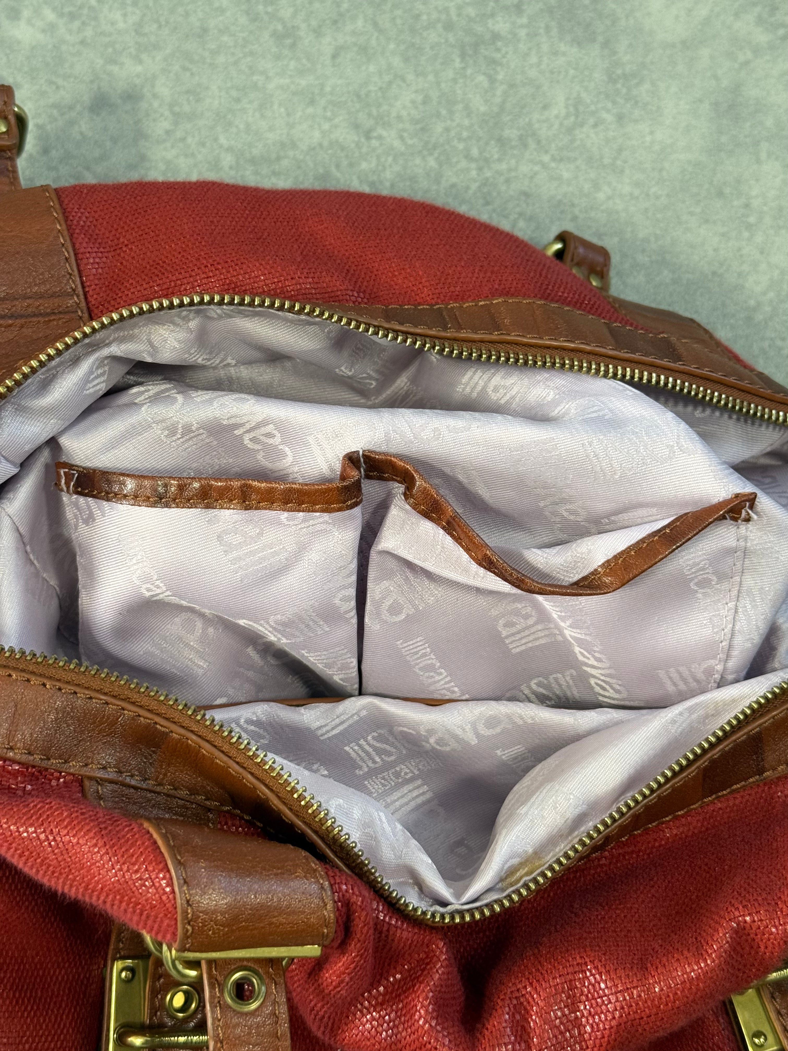 Vintage Just Cavalli 2009 Red Shoulder Bag.
