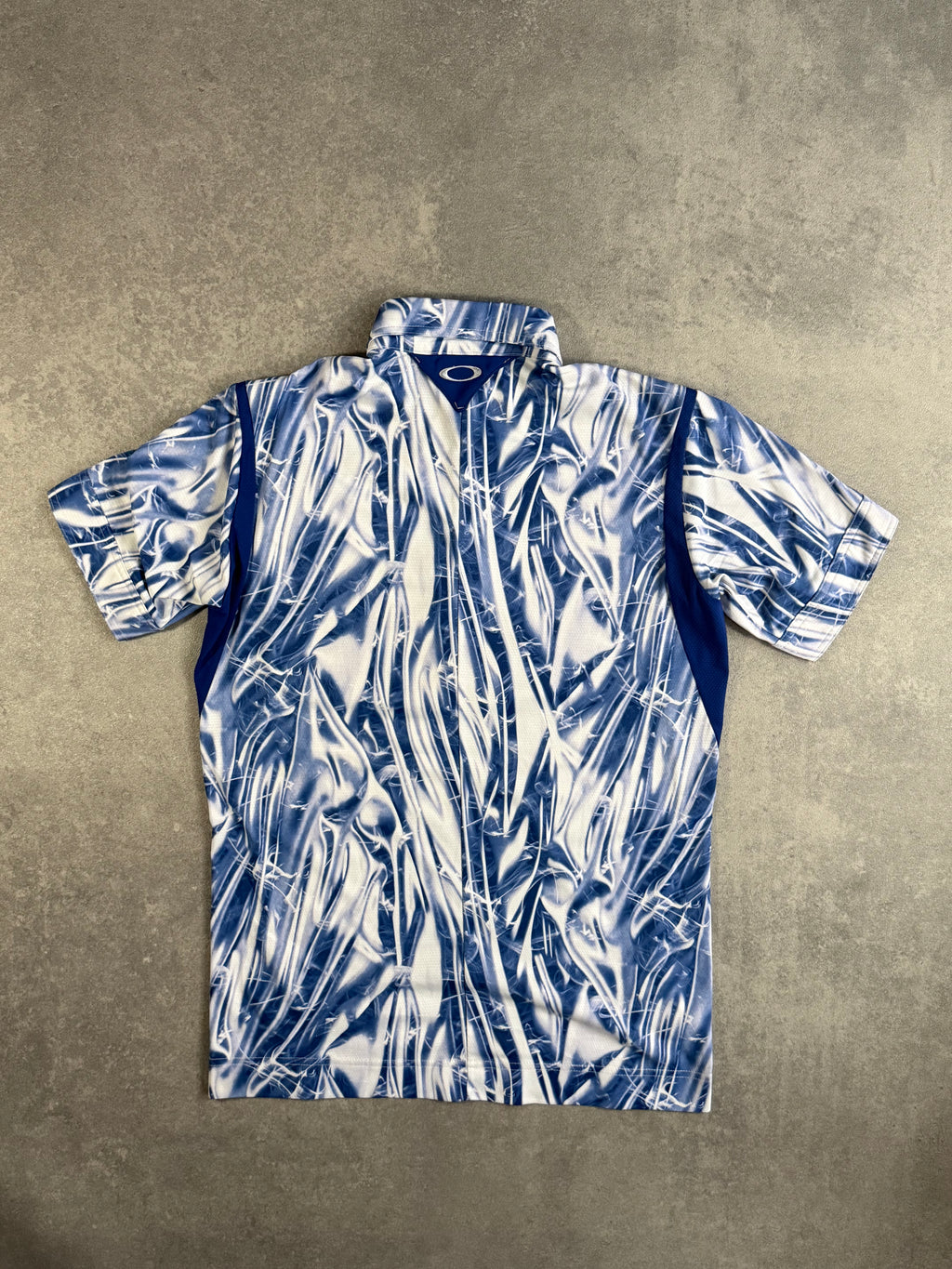 Vintage Oakley Skull Era Blue Flame Shirt