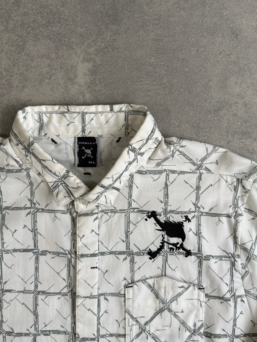 Vintage Oakley Skull Era Barbed Wire Shirt