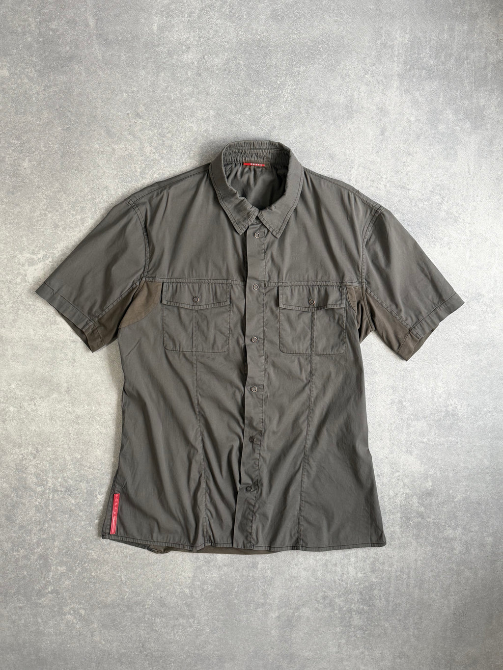 Vintage Khaki Prada Sport Panel Shirt