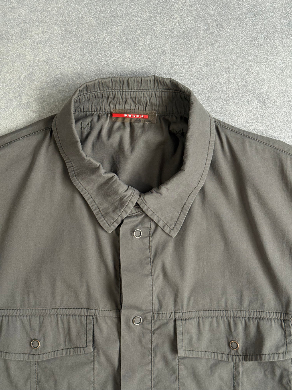 Vintage Khaki Prada Sport Panel Shirt
