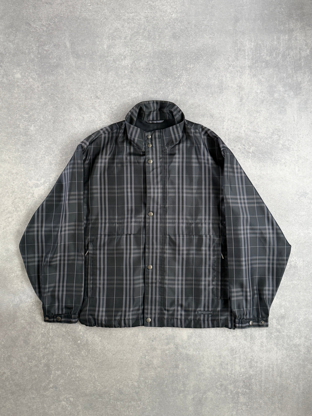 Burberry Black Nova Check Zip Up Jacket