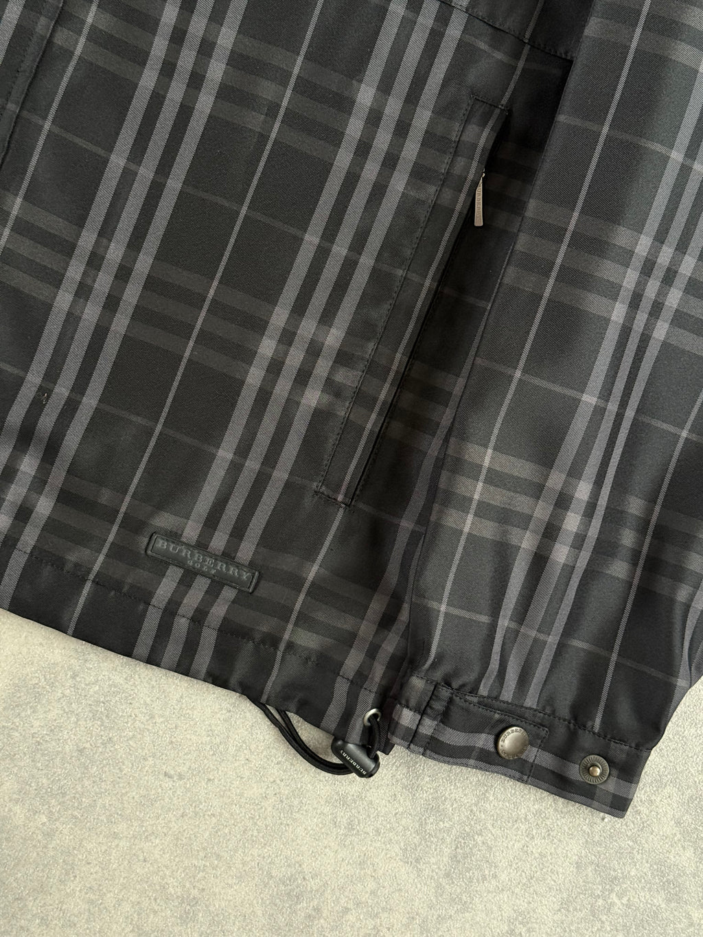 Burberry Black Nova Check Zip Up Jacket
