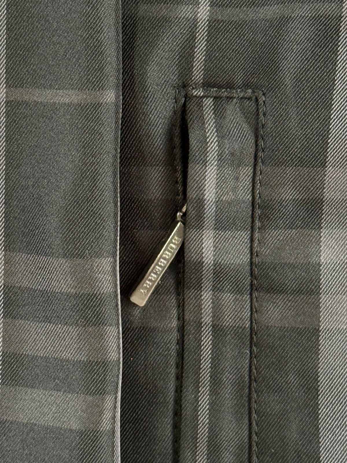 Burberry Black Nova Check Zip Up Jacket