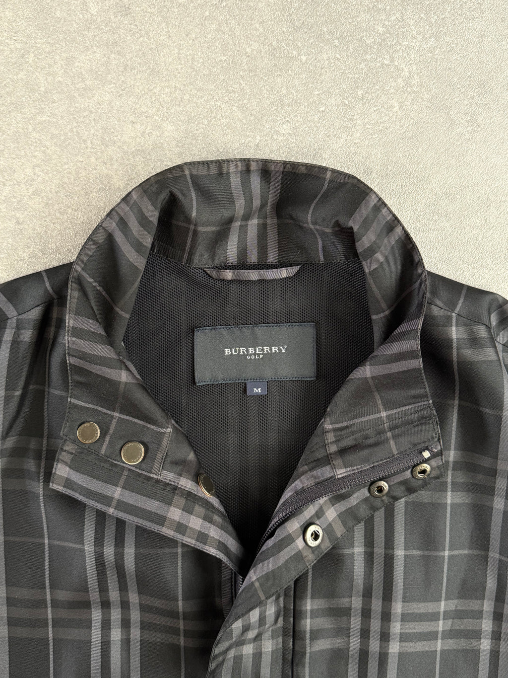 Burberry Black Nova Check Zip Up Jacket
