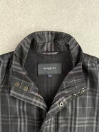 Burberry Black Nova Check Zip Up Jacket