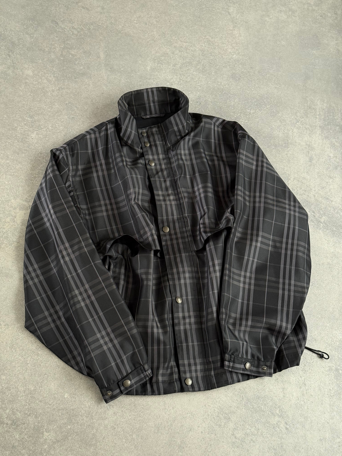 Burberry Black Nova Check Zip Up Jacket