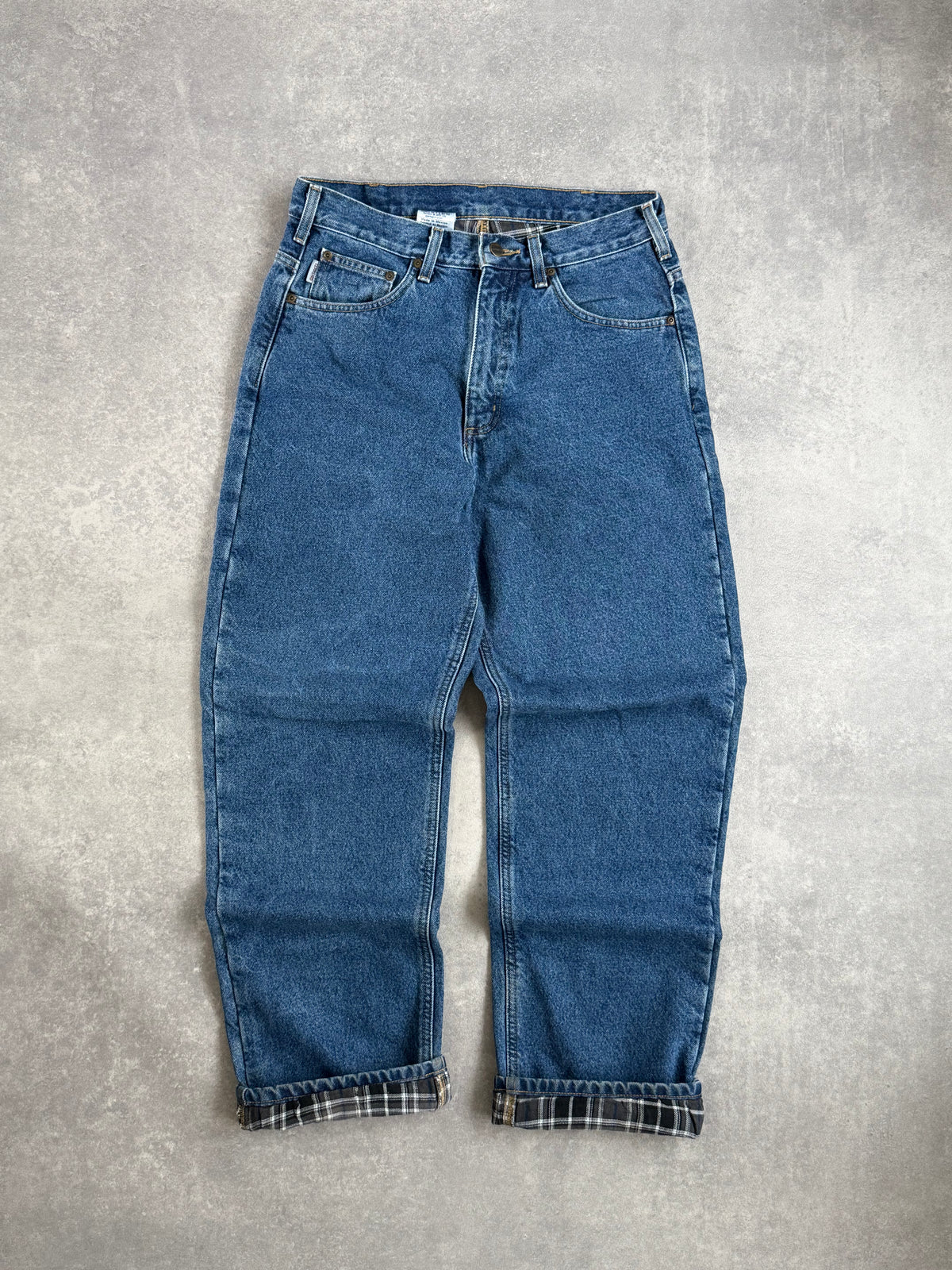 Vintage Carhartt Jeans Plaid Lined Jeans