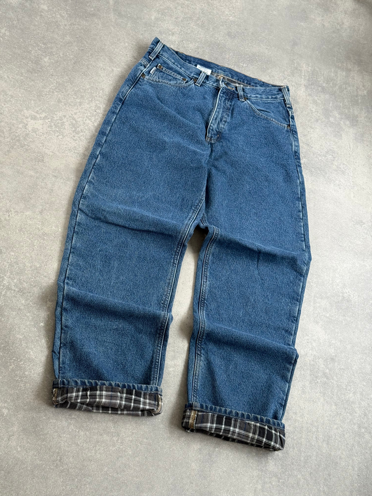 Vintage Carhartt Jeans Plaid Lined Jeans