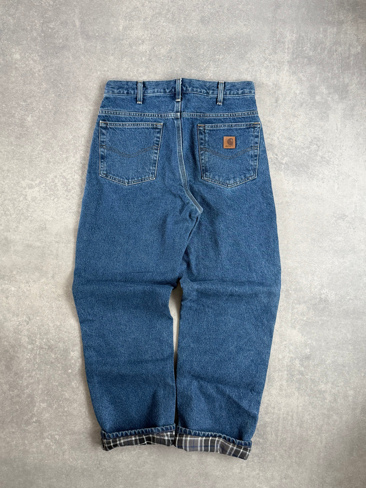 Vintage Carhartt Jeans Plaid Lined Jeans