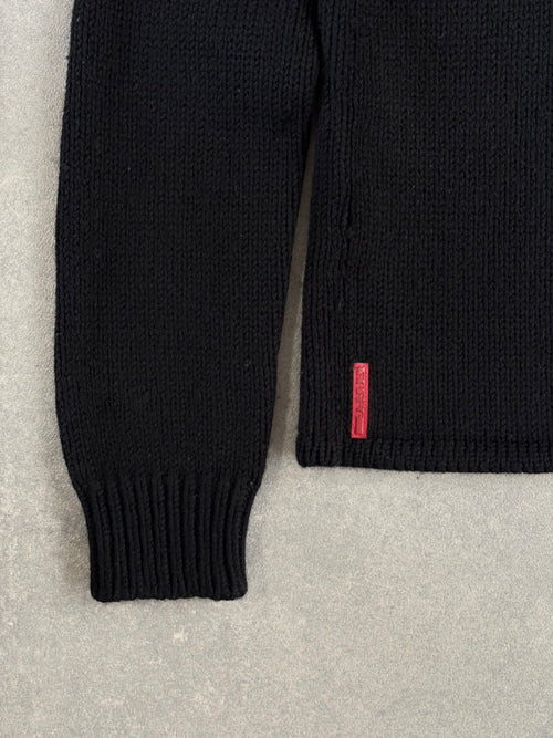 Early 2000s Prada Sport Funnel Neck Knit