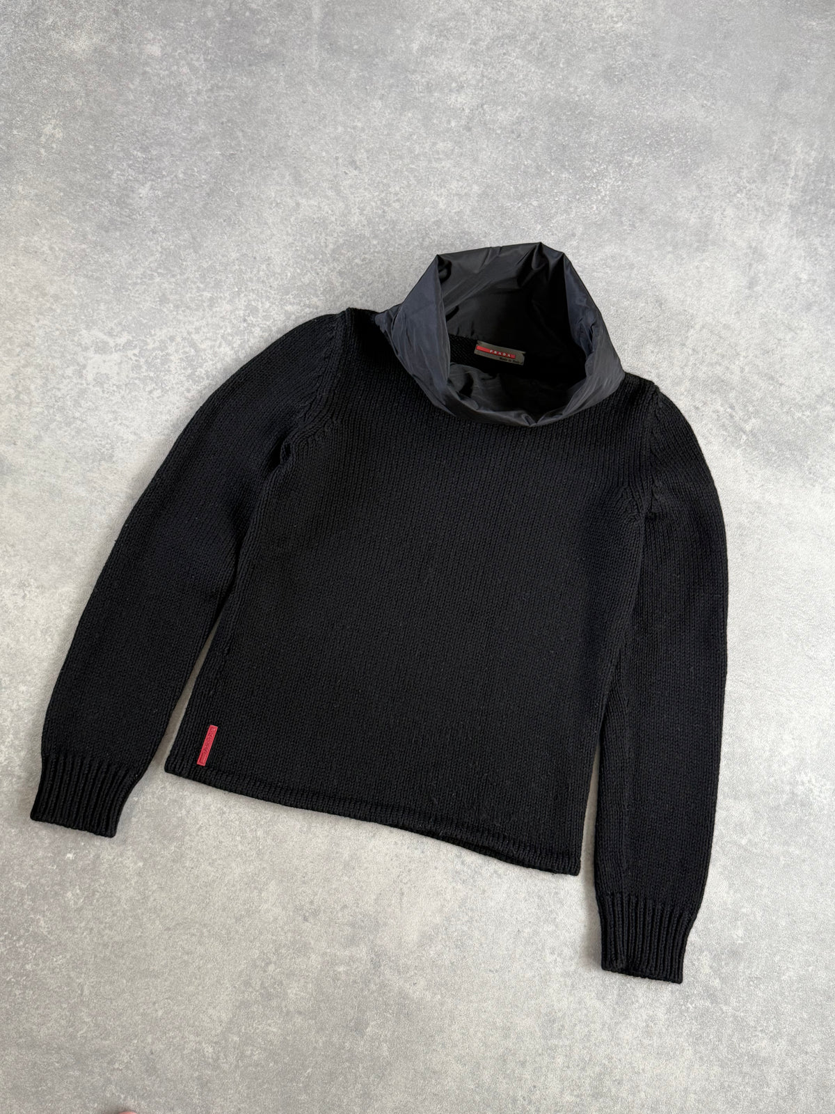 Early 2000s Prada Sport Funnel Neck Knit