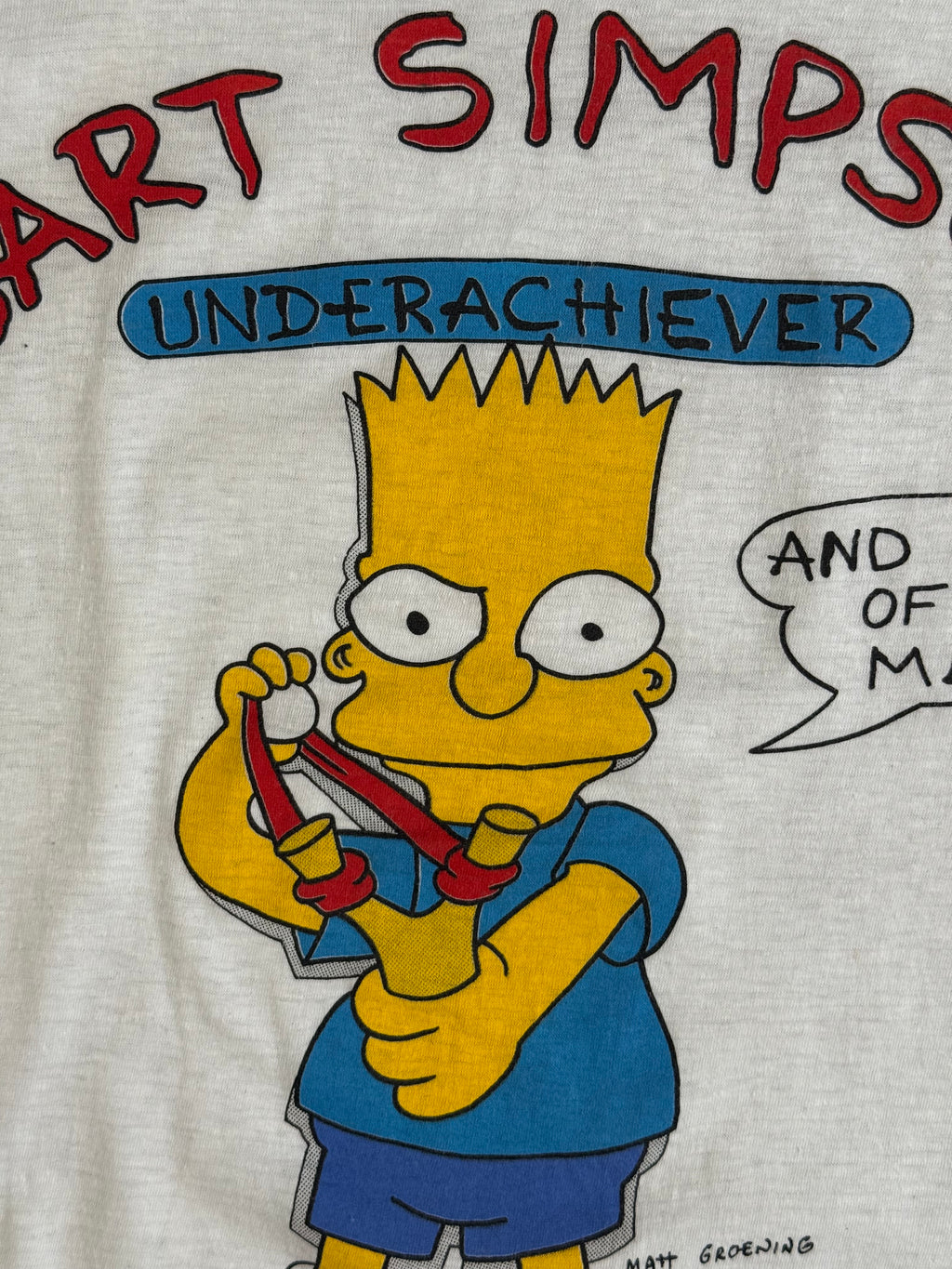 90s The Simpsons Bart Underachiever Vintage T-Shirt
