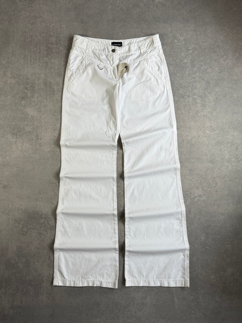 Vintage Armani White Wide-Leg trousers