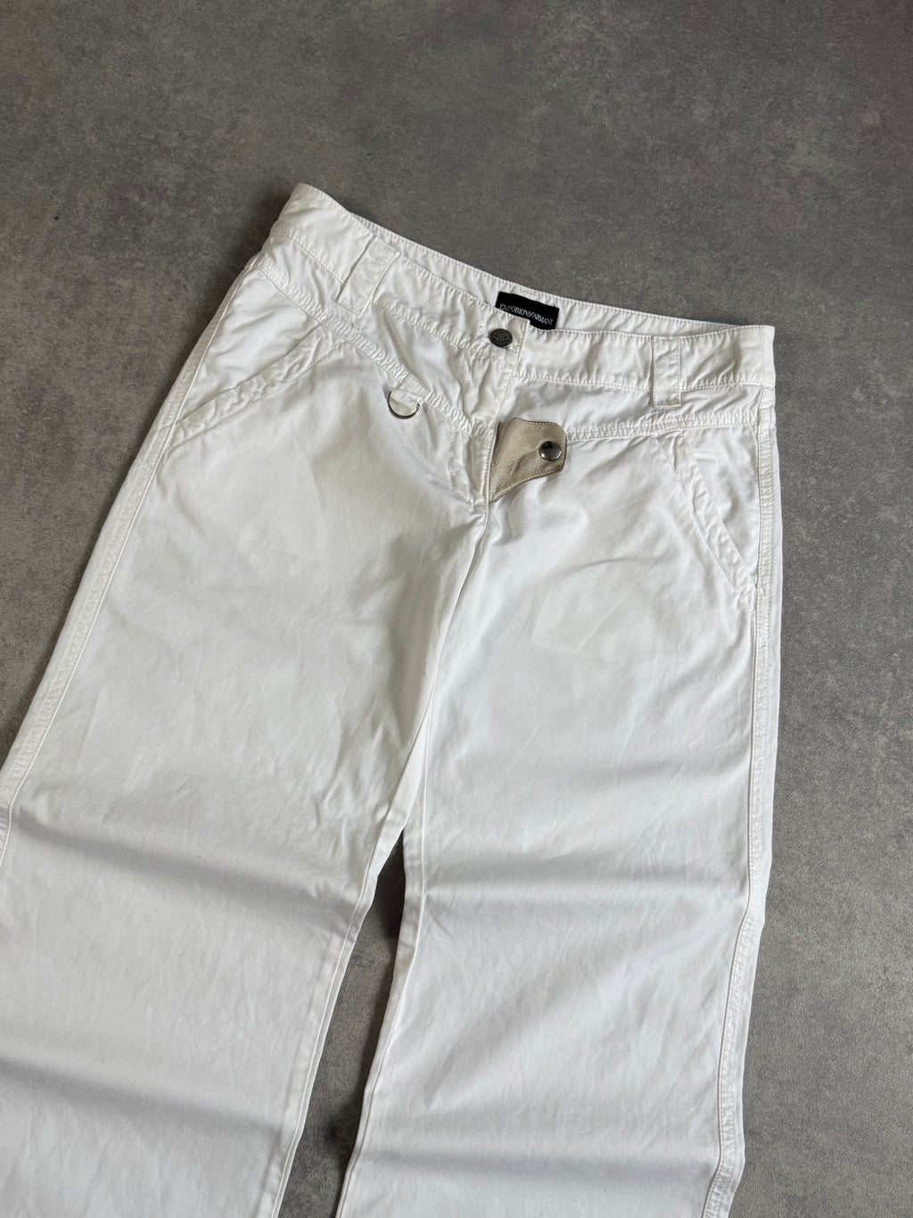 Vintage Armani White Wide-Leg trousers