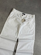 Vintage Armani White Wide-Leg trousers