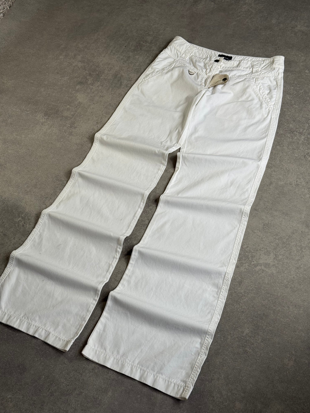 Vintage Armani White Wide-Leg trousers